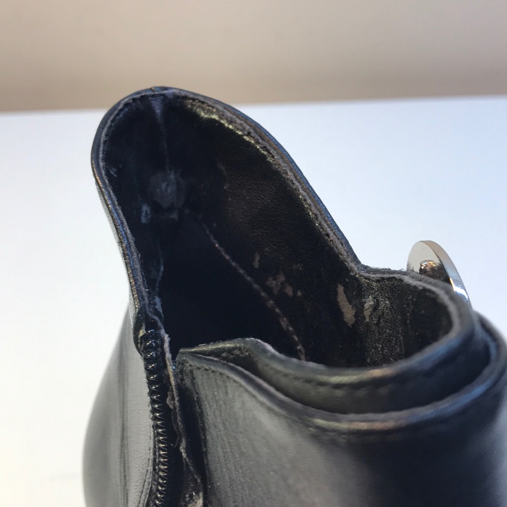Willi Smith Black Leather Bootie Sz 6.5 Never Worn - Picture 15 of 16
